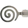 GIRASOLE HOME® Terminale Spirale per Asta da Tenda dal Diametro di 18-20 mm 2 Pezzi in Alluminio (Nichel Satinato)