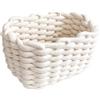 JJQHYC Cesto portaoggetti in corda di cotone intrecciata, cestino portaoggetti in corda bianca, cestino da scrivania organizer per bagno, per armadio, decorazione per la cameretta dei bambini