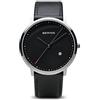 BERING Unisex Analogico Quarzo Classic Orologio con Cinturino in Pelle di vitello Cinturino e Vetro zaffiro 11139-402