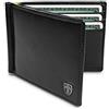 TRAVANDO Portafoglio uomo con protezione RFID VIENNA Porta carte di credito con clip per contanti Porta tessere slim tascabile Porta documenti piccole Raccoglitore tessere banconote sottile Regalo
