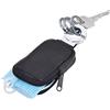 TROIKA POCKET CLICK - KR8-77/LE - Portachiavi con il sacchetto per le monete - zip - 3 anelli - pratica chiusura clic - pelle/metallo- opaco - nero - TROIKA-originale