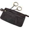 STILORD 'Theo' Astuccio Portachiavi in Pelle Portamonete con Anelli per Chiavi Mini Portafoglio Piccolo con Cerniera Uomo Donna anti RFID, Colore:marrone scuro