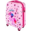 PERLETTI Trolley Rigido per Bambina, con Stampa Unicorno - in ABS Resistente, con Lucchetto a Combinazione - Manico Telescopico, 4 Ruote - 51x35x20cm - 35L (XS)