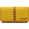 PIERRE CARDIN Portafoglio donna,bello,grande,spazioso,pelle,regalo,portafoglio con portamonete,Porta banconote,portafoglio ragazza (GIALLO)