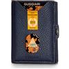 GUGGIARI ZEN®Portafoglio Uomo Piccolo, Portafoglio Uomo Slim con Porta Carte di Credito, Porta monete E Contanti-Compatto portacarte di credito da uomo, Idea Regalo Uomo-Notte