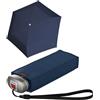 Knirps Ombrello tascabile da viaggio, piccolo, leggero, a righe, Blu scuro, 93 cm, Moderno