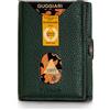 GUGGIARI ZEN®Portafoglio Uomo Piccolo, Portafoglio Uomo Slim con Porta Carte di Credito, Porta monete E Contanti-Compatto portacarte di credito da uomo, Idea Regalo Uomo-Bosco