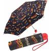 happy rain Ergobrella - Ombrello tascabile per bambini con elementi riflettenti, Auto da corsa, 89 cm, Riflettente