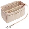 Soyizom Felt Handbag Organizer Insert, Borsa in borsa Organizer Insert Handbag Liner, Tote bag organizer insert Fit Speedy 25-40, Neverfull (Beige,Grande)