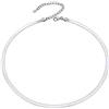 PROSILVER Collana Girocollo Donna Argento 925, Collana a Catena Serpente Chokcer 3mm/32cm con Confezione Regalo
