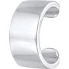 Kuzzoi Ear Cuff, orecchino singolo da uomo (13 mm) rotondo, 1 orecchino da uomo, in argento sterling 925, orecchini da uomo, Argento sterling