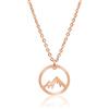 Nuoli® Berg - Collana da donna (regolabile 45 + 5 cm), con ciondolo a forma di montagna per donne e ragazze, in acciaio INOX e Acciaio inossidabile, colore: Oro rosa, cod. NU154