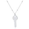 WANDA PLATA Collana con Ciondolo Chiave da Donna Ragazza Argento 925, Gioielli