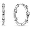 Pandora - Orecchini argento sterling zirconia_cubica Donna, Argento, 25mm - 290043C01