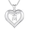 EUDORA Harmony Ball Iniziali Collane per Donne Ragazze, CZ Doppio Cuore Lettera M Ciondolo, Alfabeto Infinity Love Heart Collana Gioielli Regali per Moglie Fidanzate Mamma