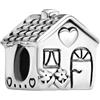MariaFonte Charm New 2025 Compatibile Tutte Marche Casetta Sweet Home Famiglia Compleanno Anniversario Portafortuna Argento Ciondoli Originale Bead Argento Amicizia Mamma Cuore Natale Donna