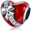 LaMenars Love Mom Family Tree Infinity Heart ciondoli per braccialetti, perline multicolori in argento sterling 925, adatti a collane con bracciale, regali di compleanno per donne (D-Cuore pulsante)