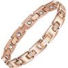 JEROOT Braccialetti magnetici da donna in titanio, braccialetti magnetici di bellezza in titanio per donne con collegamento 0+strumento di rimozione (3500 Gauss), Titanio