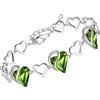 Leafael Festa della Mamma Bracciale Donna Cuore Infinity Love con Pietra dei Desideri e Cristalli Portafortuna Gioiello Anallergico Argento o Oro Rosa con Scatola Regalo Estensore Catena 7+2 Pollici