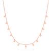 WANDA PLATA, Collana Multi Disco, Argento Sterling 925 Placcato in Oro Rosa, Choker con Ciondoli Rotondi, Cerchi, Monete, Piastrine, Paillettes. Da Donna,Idee Regalo Anniversario per Lei