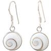 Vurmashop Orecchini in argento sterling 925 Occhio di Shiva - Pietra di Santa Lucia Naturale - Orecchini rotondi piccoli da donna - Gioielli mediterranei