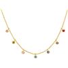 WANDA PLATA Collana girocollo con sfere e ciondoli in argento massiccio per donna, ragazza, catena regolabile 40 + 5 cm, regalo originale, compleanno, Natale, in confezione regalo