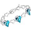 Leafael Festa della Mamma Bracciale Donna Cuore Infinity Love con Pietra dei Desideri e Cristalli Portafortuna Gioiello Anallergico Argento o Oro Rosa con Scatola Regalo Estensore Catena 7+2 Pollici