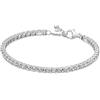 PANDORA Timeless Bracciale tennis in argento Sterling brillante con zirconia cubica trasparente, 20