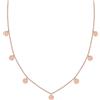 BONNYBIRD® Collana Estiva Donna Oro Rosa Acciaio Chirurgico Inossidabile Inox Anallergici Senza Nichel Free Tondo Cerchio Celicata Estate Disco Piastrine con Placca Gioielli Impermeabile