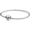PANDORA Icons Bracciale in argento con chiusura a forma di cuore, 19
