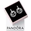 PANDORA Orecchini a cerchio Moments in argento Sterling con zirconi cubici trasparenti