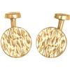 Kuzzoi - Gemelli da uomo in argento Sterling 925 martellato, placcati in oro