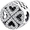 MariaFonte Bead CharmCompatibile Tutte Marche Quadrifoglio Cuori Compleanno Anniversario Pendente Ciondoli Originale Bead Argento 925 Mamma Portafortuna Cuore Famiglia Natale Donna