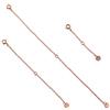LONAGO 3 PEZZI collana in argento sterling 925 estensore per la creazione di gioielli, 5 cm / 2 Zoll, 10 cm / 4 Zoll, 15 cm / 6 Zoll, argento
