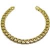 Never say Never Bracciale da Uomo in Oro Giallo 18 k con Taglio a barbazzale di 8 mm di Larghezza 21.50 cm di Lunghezza, Chiusura con moschettone