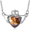 Custom4U Regalo di gioielli personalizzati per collana Claddagh da donna - Regali di collana personalizzati per Natale di compleanno - Collana fotografica per ragazze