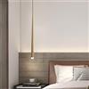 SXYSXYSXY Nordic Minimalismo lampada a sospensione LED Moderno disegno 5W Dimmerabile 3000K/4500K/6000K Camera da letto comodino Lampada Sospesa lampadario Cucina sala da pranzo Ø3*55cm,D'oro