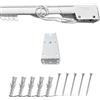 TENDEEVOLUTION Binario per Tende Estensibile in Alluminio Laccato Bianco, Apertura Personalizzabile con Corda, Binario Tenda Soffitto o a Parete con Supporti, Scorritenda, Riloga per Tende (DA 166 A 300 CM)