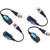 CERRXIAN Connettori video balun HD BNC maschio a 2 viti morsettiera a molla a pressione connettore balum passivo HD CVI/AHD/TVI ricetrasmettitori di segnale (501C) due coppie