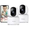 GALAYOU 2K Telecamera Wifi Interno, Videocamera Sorveglianza Interno Wifi, IP Cam 360 con Visione Notturna, Tracciamento di Movimento, Audio Bidirezionale, Funziona con Google Assistant G2