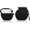 YIGEYI Custodia in Silicone Compatibile con Airpods Pro Funny Cute Cartoon 3D Case Cover[Fantastica Serie di Giochi] (Granata Nera)