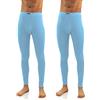 sesto senso Uomo 2 Pack Calzamaglia Lunga Intimo Uomo k2 (Blu, L)