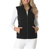 fuinloth Gilet Donna in Pile Smanicato Elegante Invernale Sportivo con Tasca Gilet Termico con Cerniera Senza Maniche Giacca Nero XL