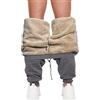 Yutdeng Pantaloni Sportivi Uomo Pantaloni della Tuta Pantaloni da Jogger da Uomo Caldi con Fodera in Pile Pantaloni Tuta Felpati Uomo con Coulisse e Tasches per Inverno,Grigio,XXL