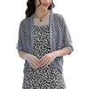 Gyabnw Coprispalle Donna Casual Elegante Leggero Cardigan Estivo Corto a 3 4 Maniche Chic Gilet Aperto a Pizzo Bolero Elegante Traspirante Shrug Grigio Chiaro, M
