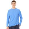 TIZAX Maglietta Anti UV a Manica Lunga Uomo Rash Guard Shirt Costume da Bagno UPF 50+ Protezione Solare Asciugatura Rapida Blu M