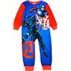 Marvel Pigiama intero in pile Avengers, per bambini, 4-10 anni, Blu, 5-6 Years