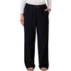 LAPASA Pantaloni Pigiama Donna a Palazzo in 100% Flanella di Cotone/Cotone Leggero Tuta Notte L74,XS,Flanella di Cotone,Nero