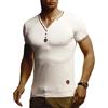 Leif Nelson T-Shirt Uomo Estate Collo V (Antracite, Taglia XL) - Magliette Lunghe V-Neck Cotone, Basic Casual Uomo Manica Corta