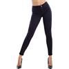 Toocool Jeans Donna Pantaloni Skinny Slim Elasticizzati Push up Aderenti F3205 [S,Blu]